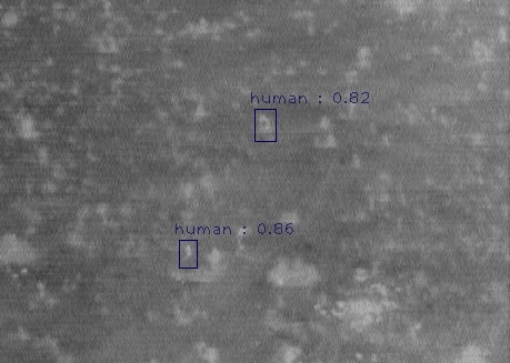 Thermal human detection overlay for surveillance